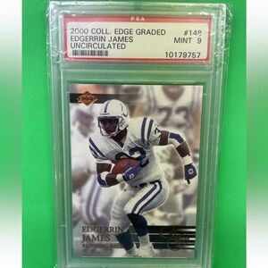 2000 Collectors Edge Graded Edgerrin James Uncirculated /5000 PSA 9 #148